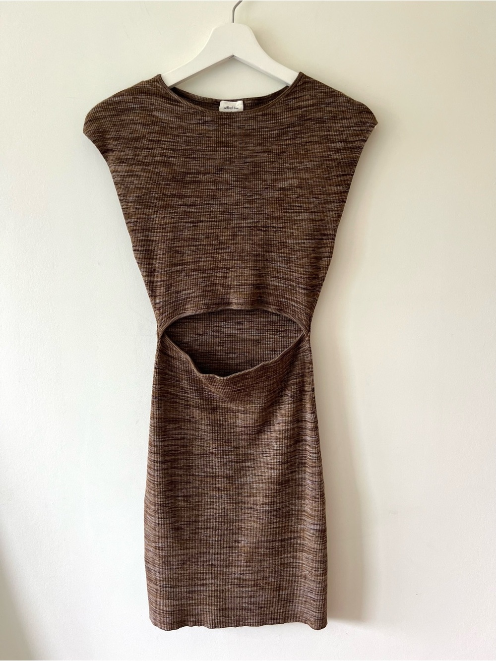 Wilfred Free Brown Cutout Mini Dress